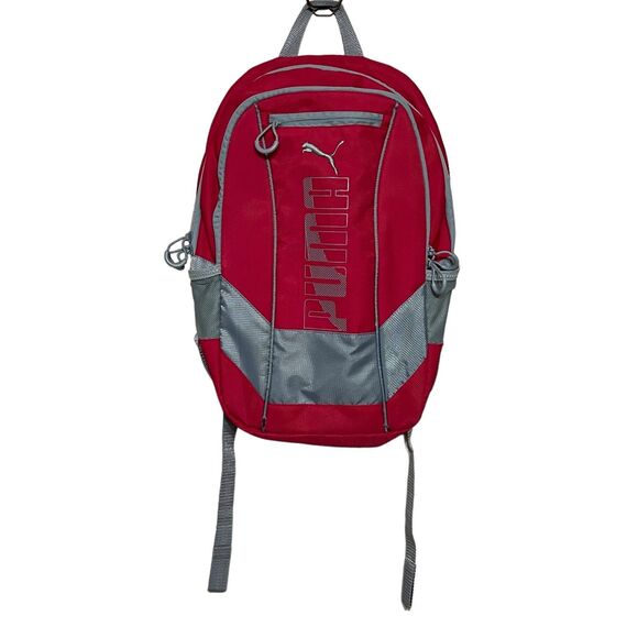 PUMA Deck Pink Light Grey Laptop Tablet Backpack With Multiple Compartments - Picture 1 of 9